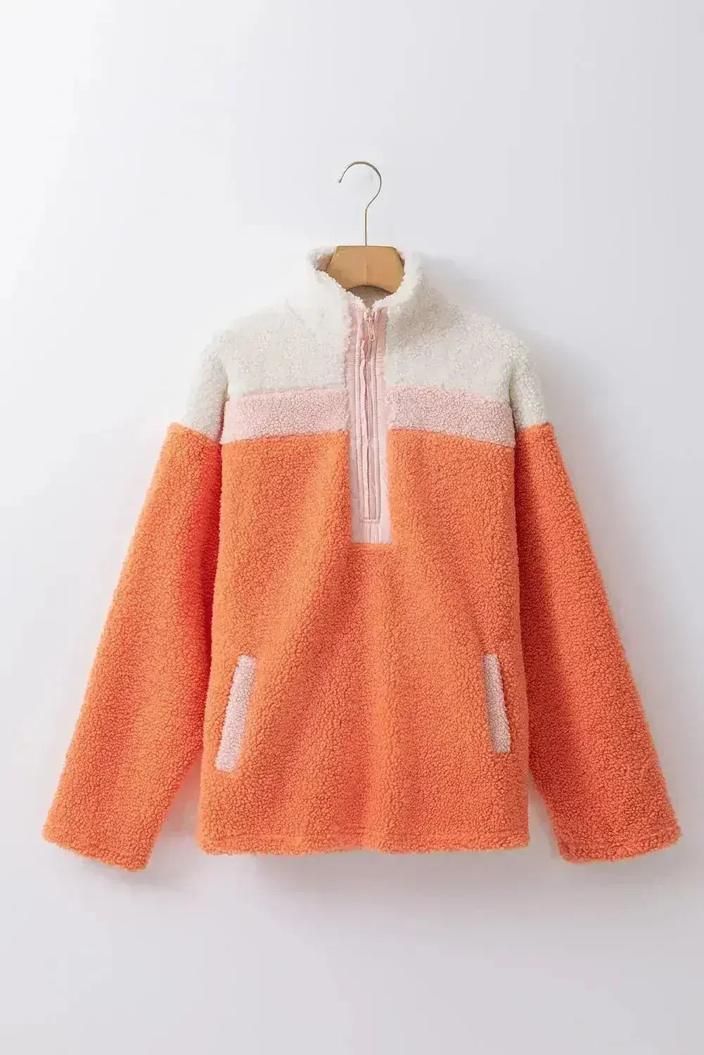 Contrast Half Zip Long Sleeve Sweatshirt - SJB-DIAMOND ELITES