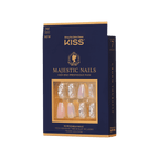 KISS Majestic Nails, 'In a Crown', 30 Reusable Medium Coffin Shape Jeweled Nails EasyOptionXY LLC