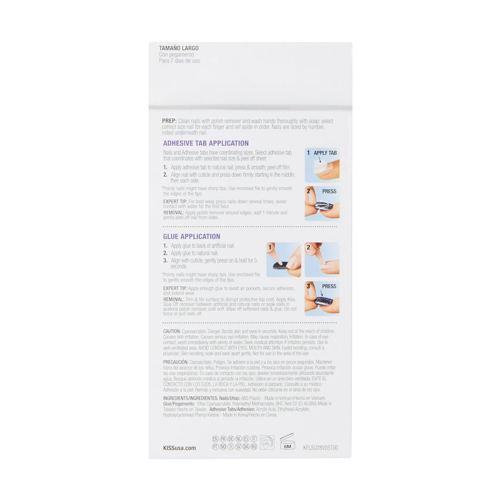 KISS Gel Fantasy Sculpted Fake Nails, 'Sunshine Beauty', 28 Count