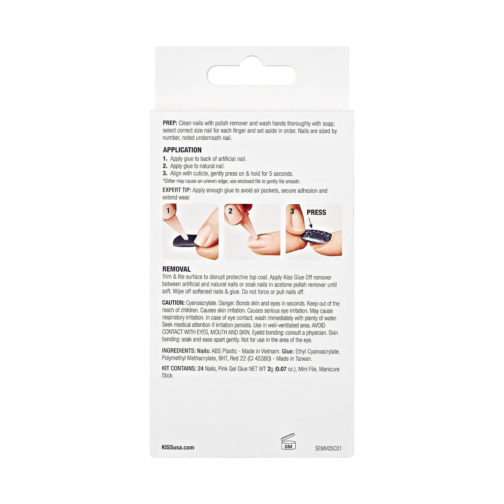 KISS Salon Design Press-On Nails, 'Made U Look', Brown-Red, Medium Almond, 31 Pieces EasyOptionXY LLC