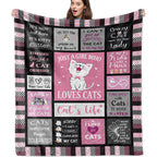 1pc Cat Throw Blanket, Funny Cat Gifts For Cat Lovers, Cat Memorial Gifts, Cat Lover Gifts For Women Girls, Cat Themed Blanket Gifts, Cat Woman Gifts Flannel Blanket, For Bed Sofa Couch Office Camping Travel