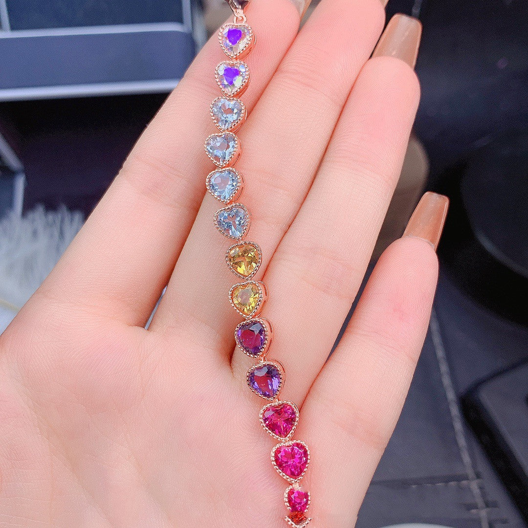 Jewelry Natural Color Gemstone Bracelet For Women Pi-Mart
