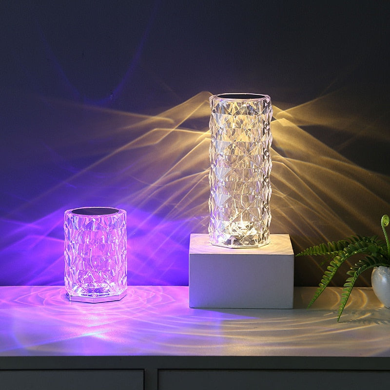 Table Crystal Rose Bedroom Lamp Pi-Mart
