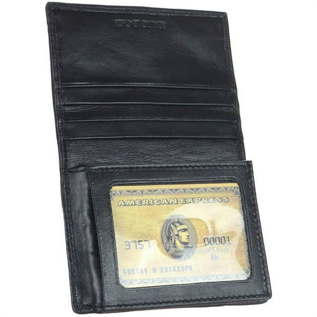 Men's RFID Signal Blocking Genuine Leather L-Fold Wallet with Gift Box