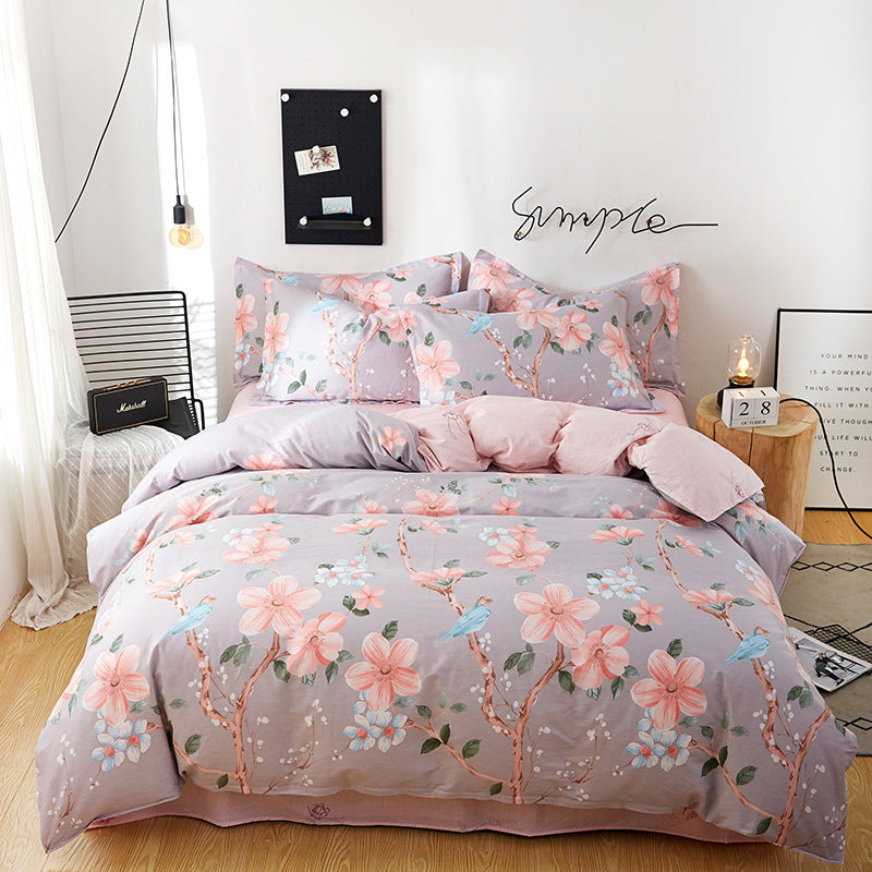 Twill Cotton Four-piece Set Seasons Quilt Cover Pi-Mart