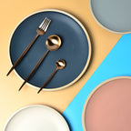 Pure color matte ceramic plate Pi-Mart