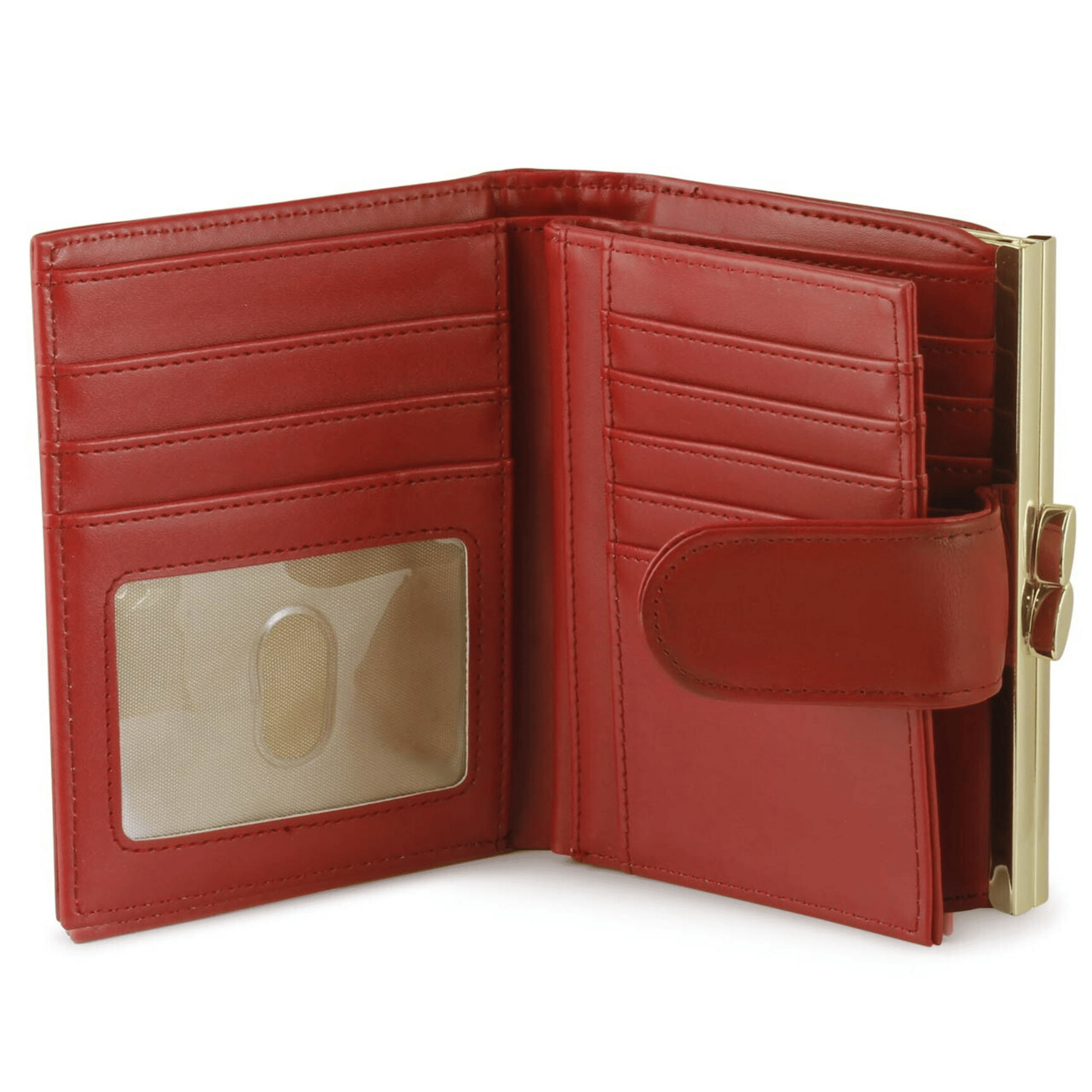 Julia Buxton Women's Heiress Double Cardex Leather, Red EasyOptionXY LLC