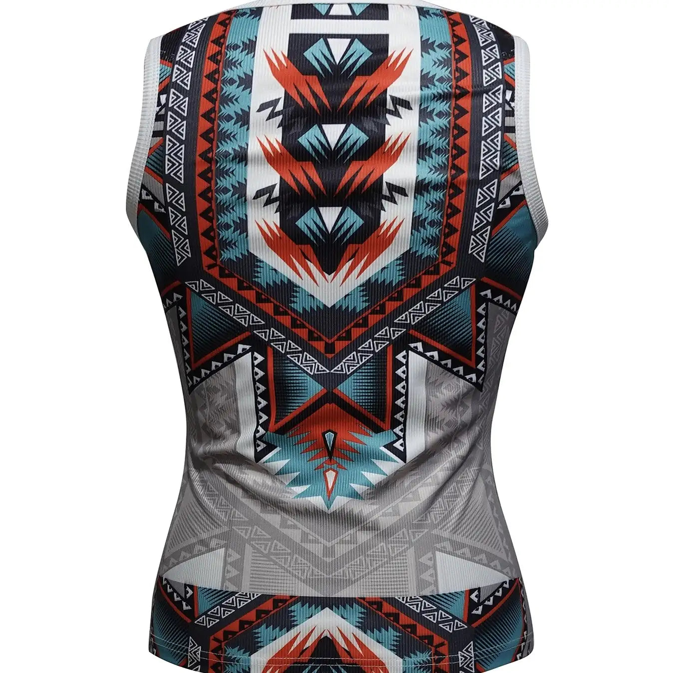 Women's New Fashionable V-neck Ethnic Pattern Knitted Button Versatile Vacation Style Vest Top - SJB-DIAMOND ELITES
