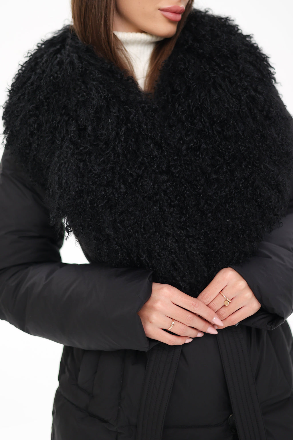 Genuine Lama Fur Premium Down Coat - SJB-DIAMOND ELITES