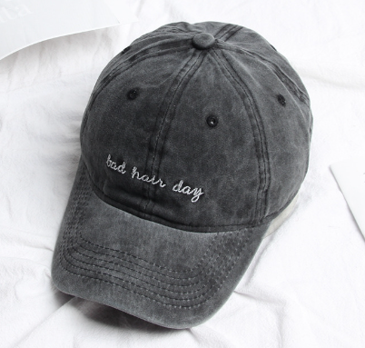 Baseball Cap Bad Hair Day Embroidery Letter Pi-Mart