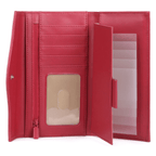 Julia Buxton Women's Heiress Organizer Clutch Leather, Red EasyOptionXY LLC