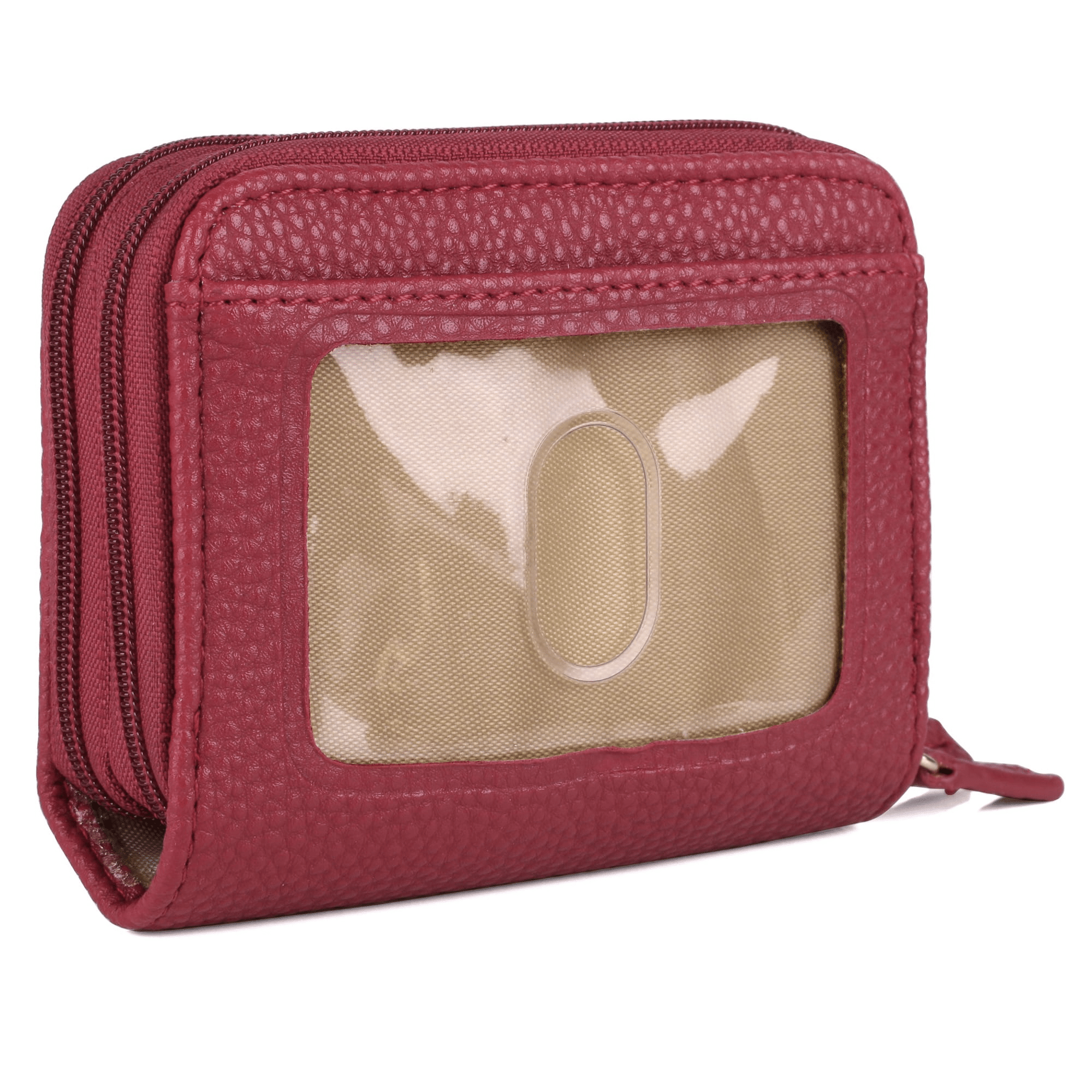 Julia Buxton Women's Pebble RFID Pik-Me-Up Wizard Wallet, Red