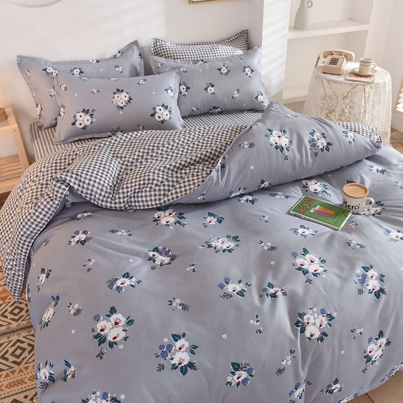 Pillowcase Bed Cover Set Sets Bedding Bedsheet Quilt Duvet Pi-Mart
