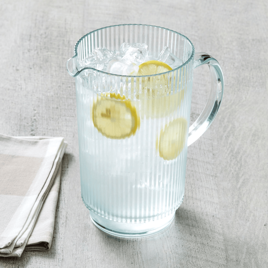 Better Homes & Gardens Sage 2.2-Quart Plastic Ribbed Pitcher Set with Tumblers, 5-Piece EasyOptionXY LLC