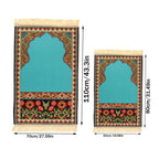 1pc Luxury Muslim Prayer Mat, Non-Slip Printed Islamic Kabah, Soft Worship Cushion, Meditation Rug, Pilgrimage Blanket, Islamic Prayer Carpet, Ideal Islamic Gift Lootquake LLC