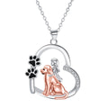 Heart-shaped Dog And Girl Personality Design Necklace Fashion Pi-Mart