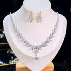 Simple White Bride Zircon Set Women Pi-Mart