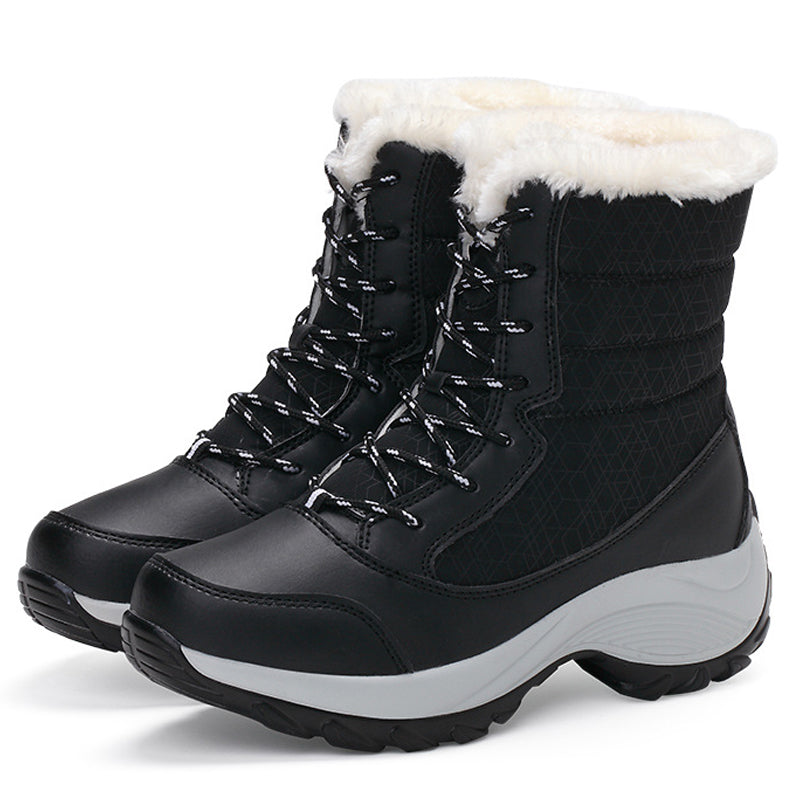 Snow Boots Plush Warm Ankle Boots For Women Winter Shoes Pi-Mart