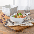 Better Homes & Gardens Porcelain Square Bowls, White, Set of 6 EasyOptionXY LLC