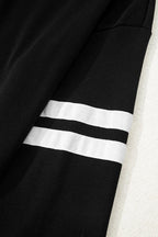 Varsity Stripe Sweatshirt and Short Set THRIXINE