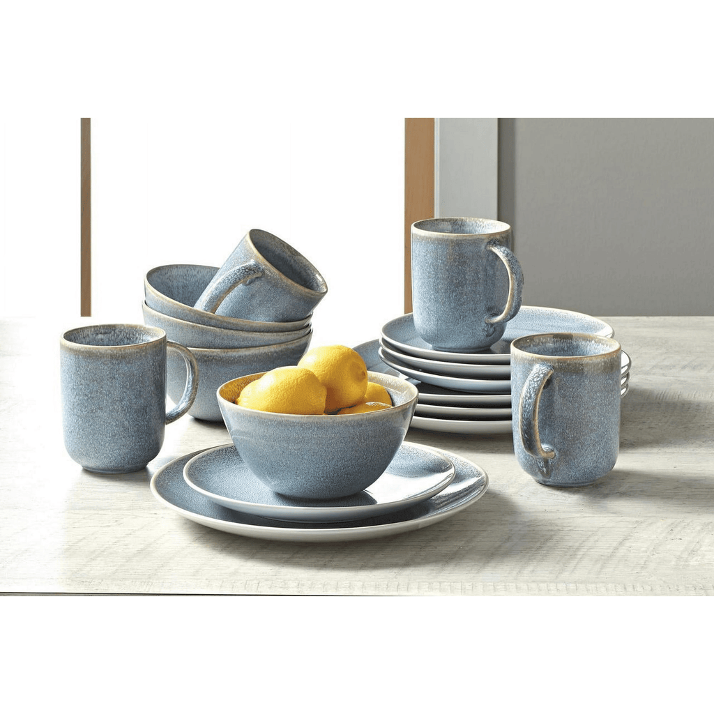 Better Homes & Gardens Blue Reactive Linette Round Stoneware Salad Plate Round 8.5'D EasyOptionXY LLC