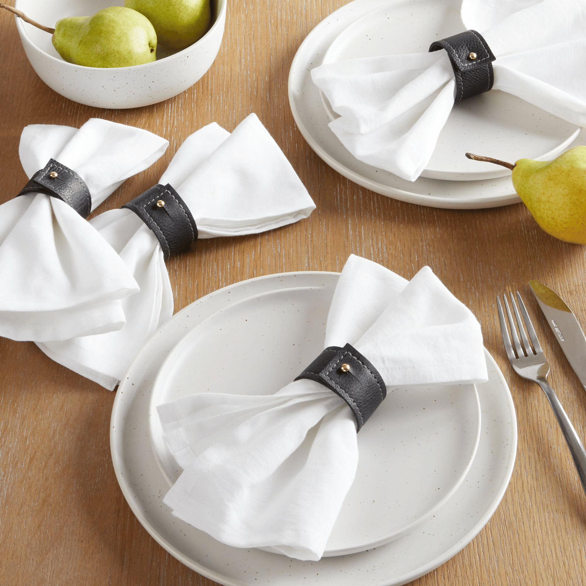 Better Homes & Garden Persia Napkin Rings, Black, 2"W x 1.25"L, 4 Pieces EasyOptionXY LLC