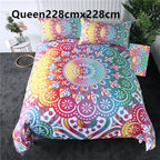 Purple crochet quilt cover three-piece bedding set Pi-Mart