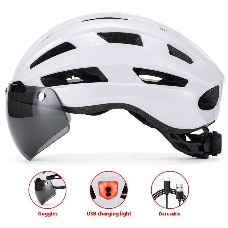 Magnetic Suction Goggles Unisex Mountain Highway Color Changing Cycling Bicycle Helmet Lootquake LLC