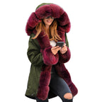 Cotton-padded Jacket Fur Collar Coat Hooded Pi-Mart