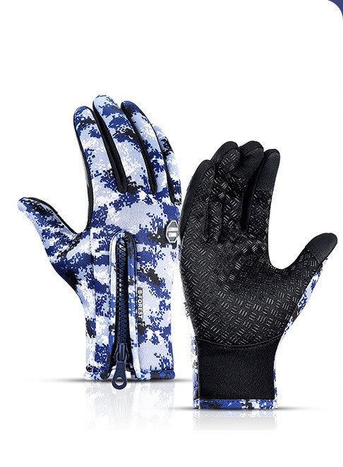 Winter Gloves Touch Screen Riding Motorcycle Sliding Waterproof Sports Gloves With Fleece Pi-Mart