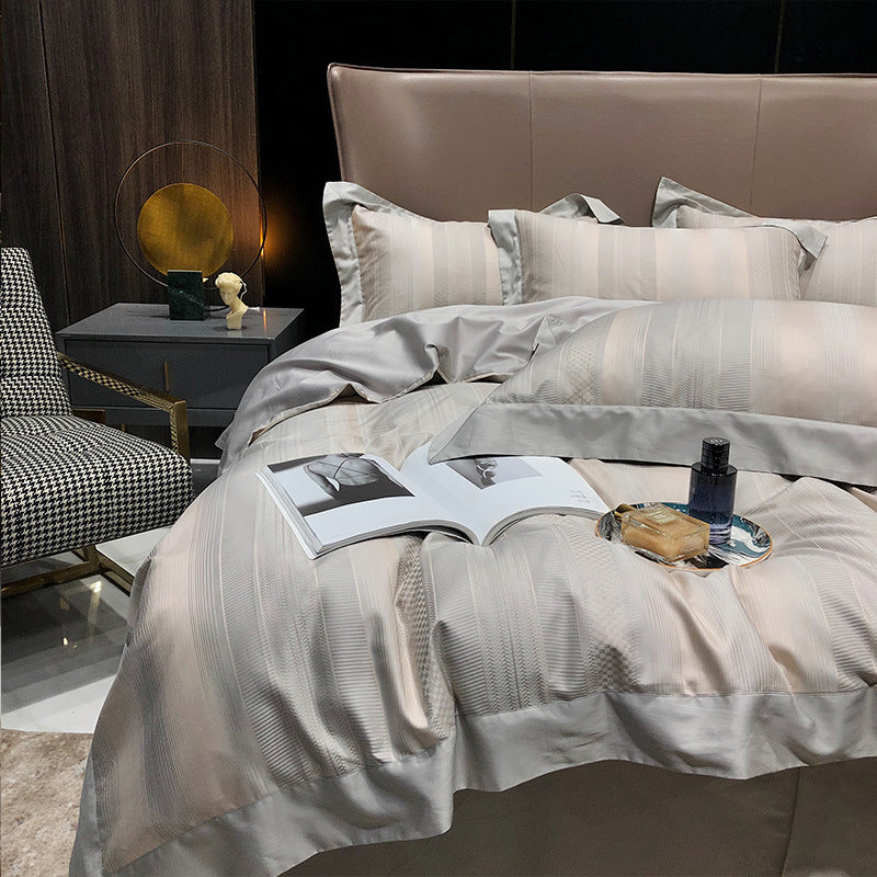 Four-piece Cotton Leopard Print Duvet Cover Atmosphere Pi-Mart