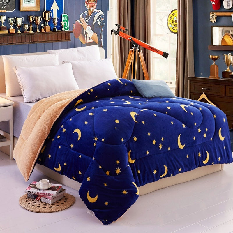 Lamb Velvet Quilt Keeps Warm For Two In Winter Pi-Mart