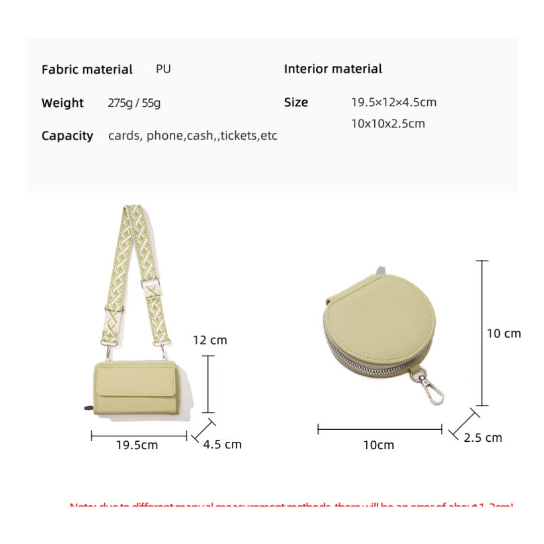 Small crossbody bag for women, 2 in 1 mobile phone satchel design, shoulder crossbody bag, multifunctional wide strap - SJB-DIAMOND ELITES