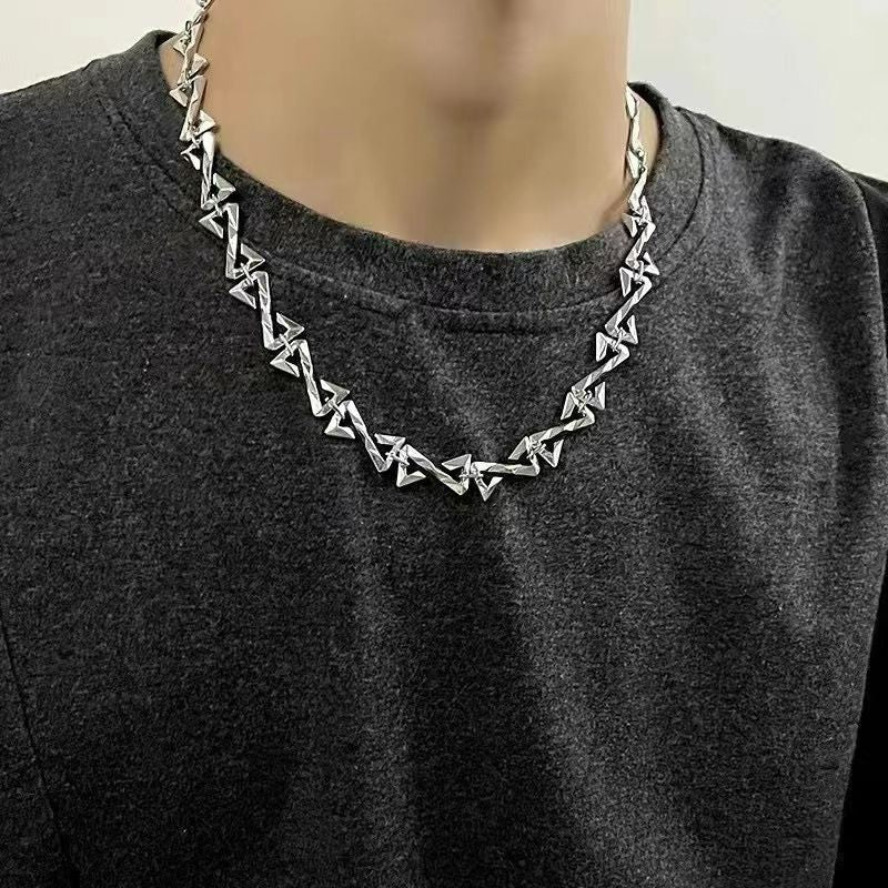 Stainless Steel Z Letter Chain Necklace Pi-Mart