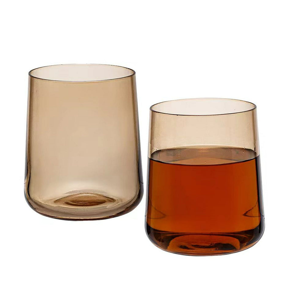 Better Homes & Gardens Amber Color Glass Old Fashioned Glass EasyOptionXY LLC
