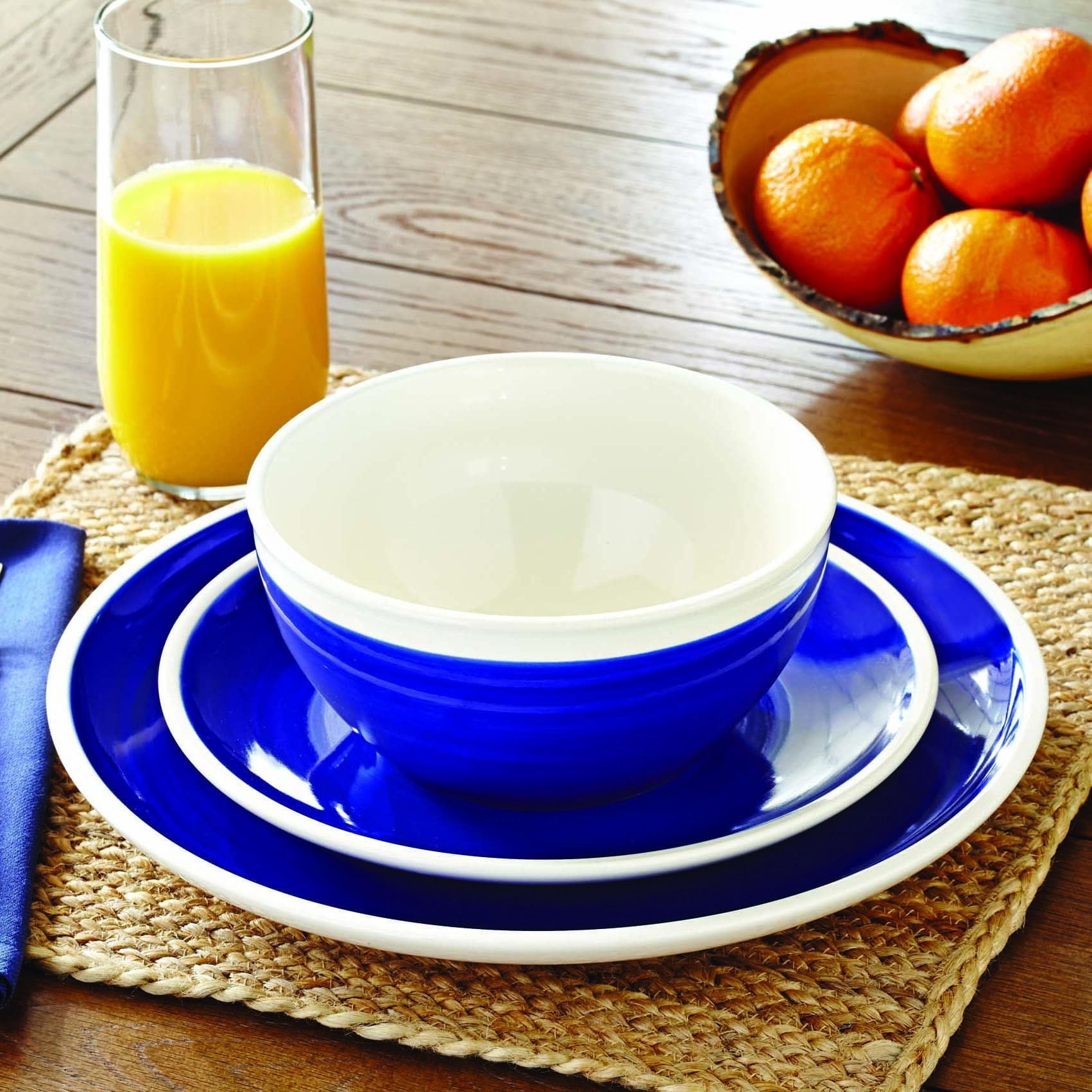 Better Homes & Gardens Indigo Swirl Dinner Plates, Blue, Set of 6 EasyOptionXY LLC