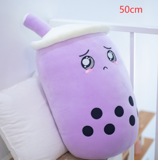 Cute Fruit Drink Plush Stuffed Soft Strawberry Milk Tea Plush Boba Tea Cup Toy Bubble Tea Pillow Cushion Kids Gift Pi-Mart