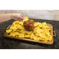 Better Homes & Gardens- Acacia Wood Rectangle Tray with Gold Color Handles, One Size EasyOptionXY LLC