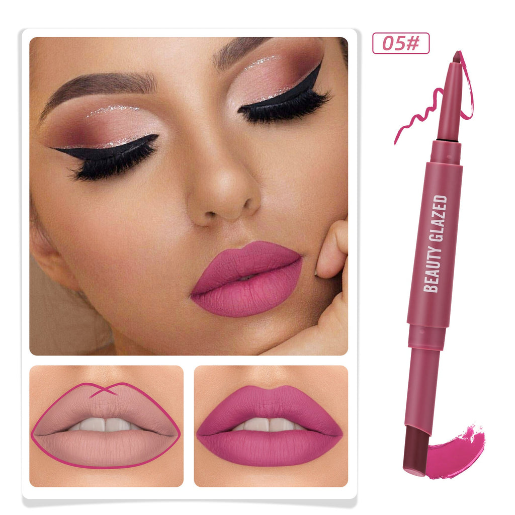 Double-headed Matte No Stain On Cup Lipstick Lip Liner Pi-Mart