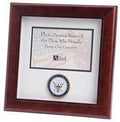 U.S. Navy Medallion Landscape Picture Frame, Mahogany Made The Military Gift Store