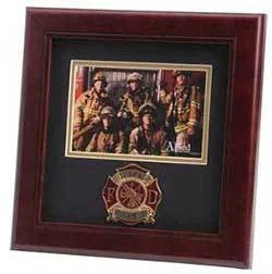 Firefighter Medallion Landscape Picture Frame The Military Gift Store
