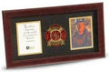 4 by 6 Double Picture Frame for Firefighter Medallion The Military Gift Store