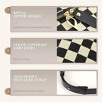 Small Crossbody Versatile Checkerboard Chest Bag – Fashion Plaid Waist Bag, Stylish Messenger Bag & Fanny Pack for Everyday Use - SJB-DIAMOND ELITES