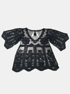 Lace Round Neck Cover-Up - SJB-DIAMOND ELITES