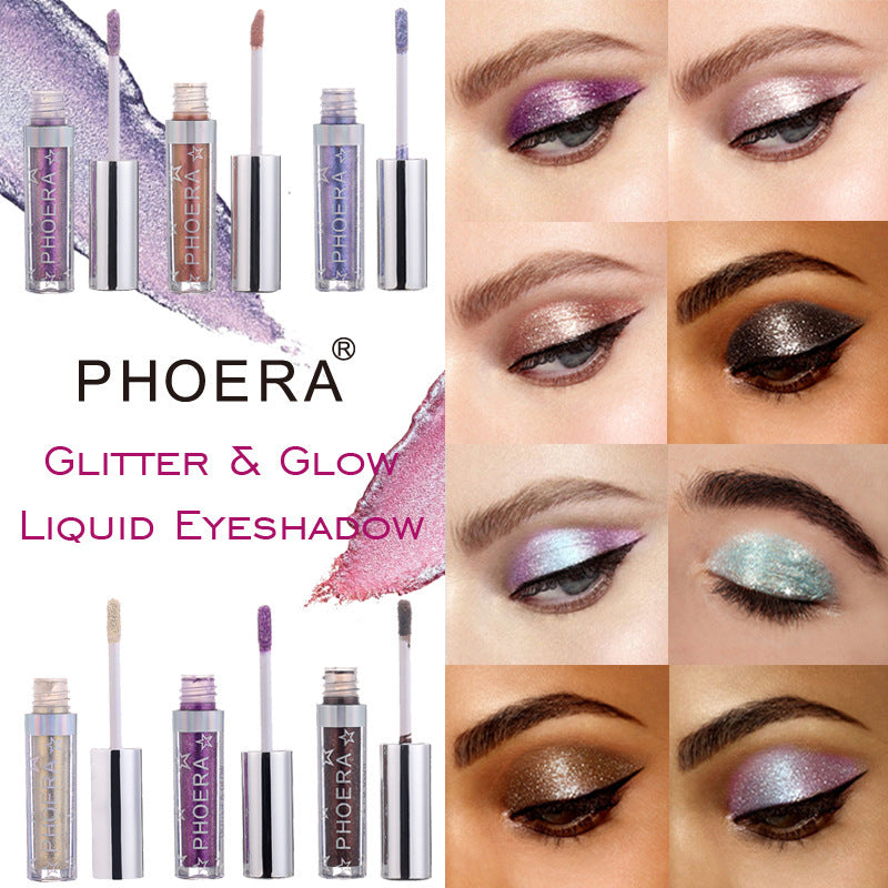 PHOERA Magnificent Metals Glitter and Glow Liquid Eyeshadow 12 Colors Lootquake LLC