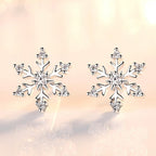 Christmas Snowflake Stud Earrings Pi-Mart