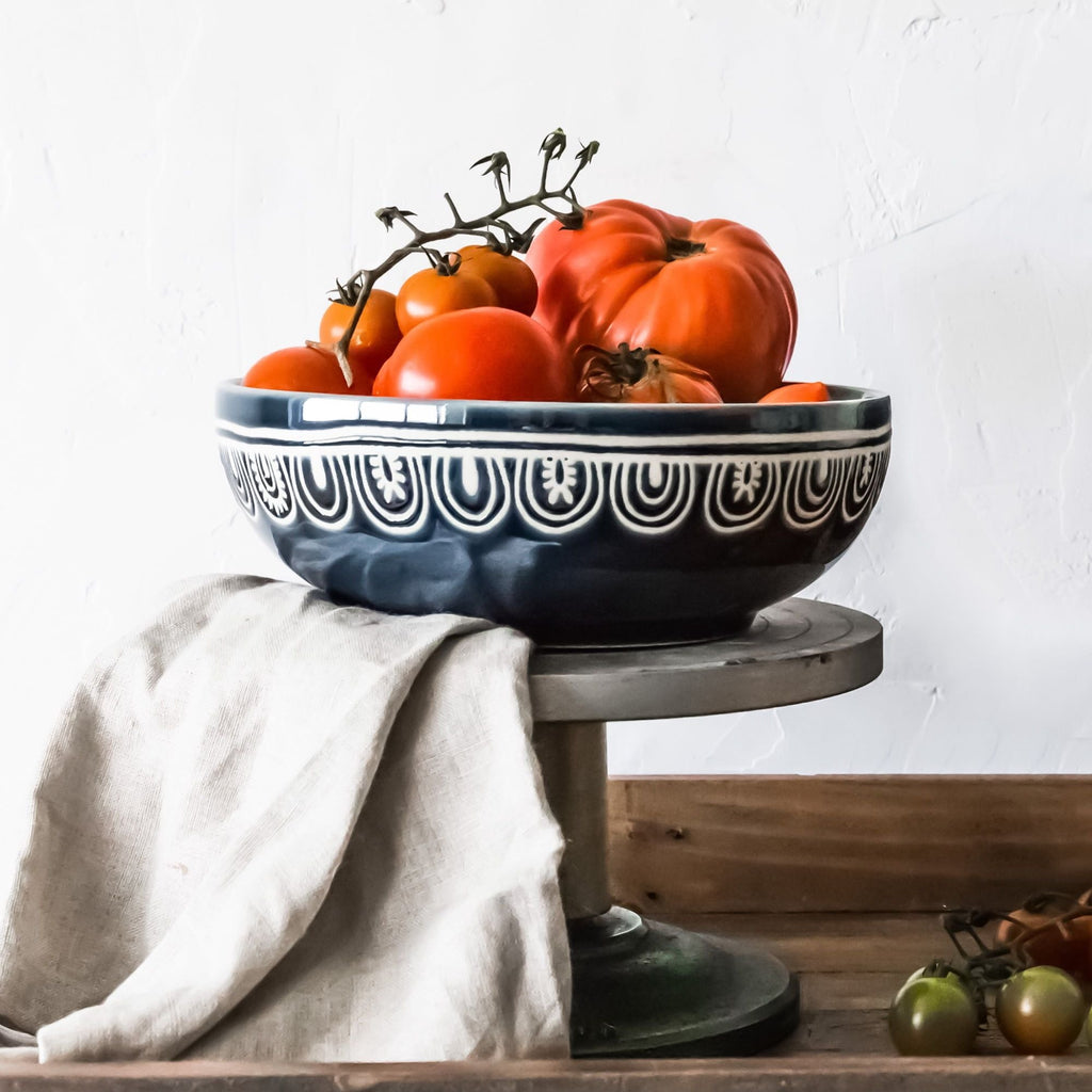 Better Homes & Gardens Teal Medallion Serve Bowl EasyOptionXY LLC
