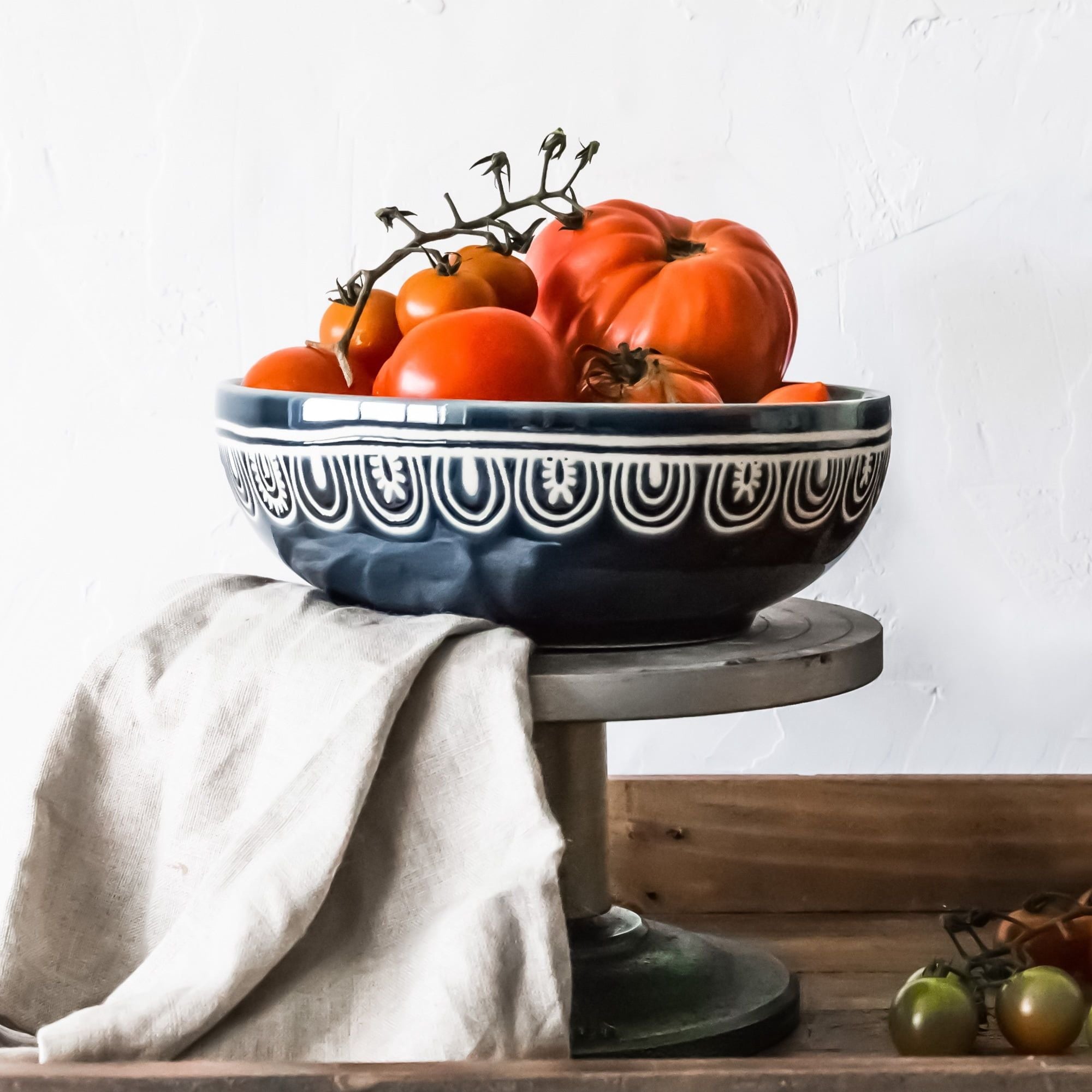 Better Homes & Gardens Teal Medallion Serve Bowl EasyOptionXY LLC