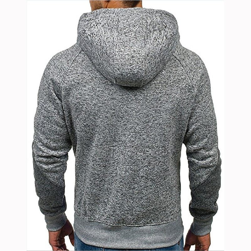Men's Long Sleeve Hoodie Hoodie Zip Pocket Paneling Jacket Pi-Mart