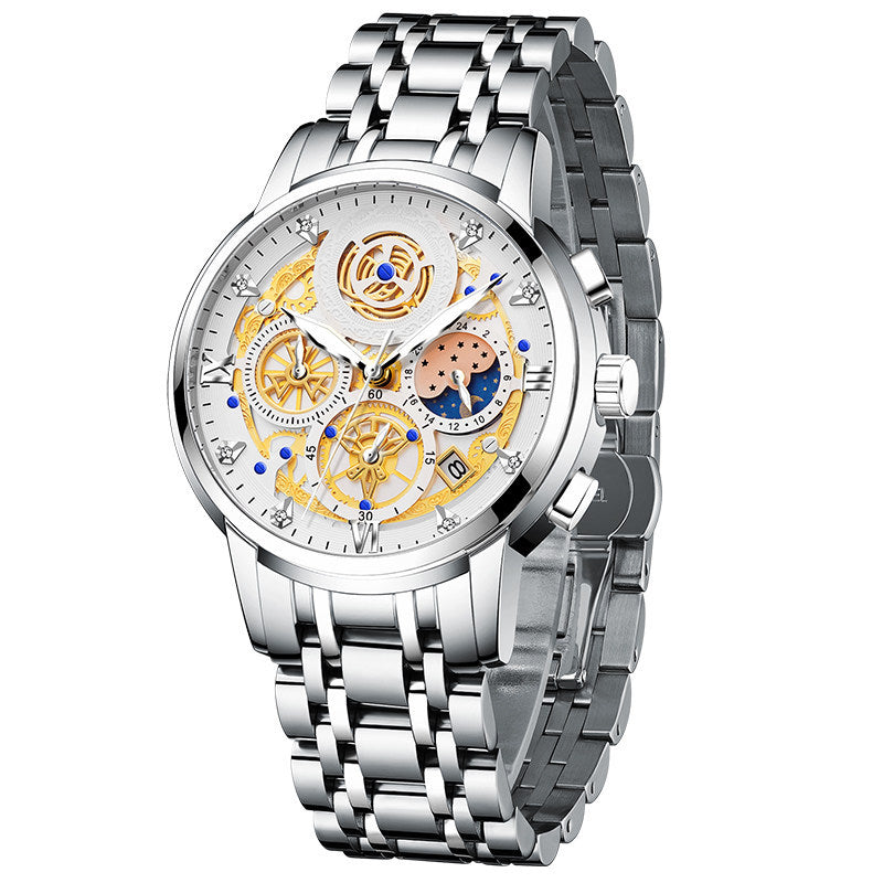 Men's Hollow Personality Waterproof Quartz Watch Pi-Mart